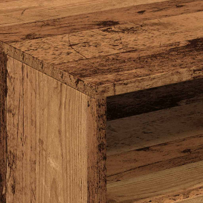 vidaXL Tavolino da Salotto con Luci LED Legno Antico 50x49x40 cm