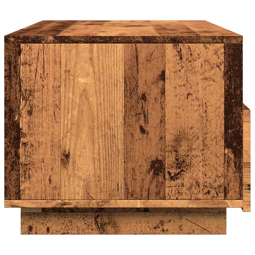 Tavolino da Salotto con Luci LED Legno Antico 90x49x40 cm 857710