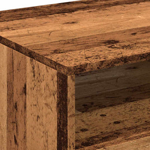 Tavolino da Salotto con Luci LED Legno Antico 90x49x40 cm 857710