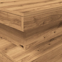 Tavolino da Salotto con Luci LED Rovere Artigianale 90x50x40 cm 857715