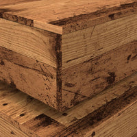 Tavolino da Salotto con Luci LED Legno Antico 50x50x40 cm 857716