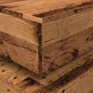 Tavolino da Salotto con Luci LED Legno Antico 50x50x40 cm 857716