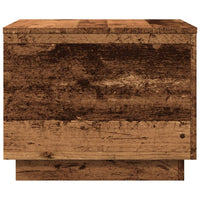 Tavolino da Salotto con Luci LED Legno Antico 50x50x40 cm 857720