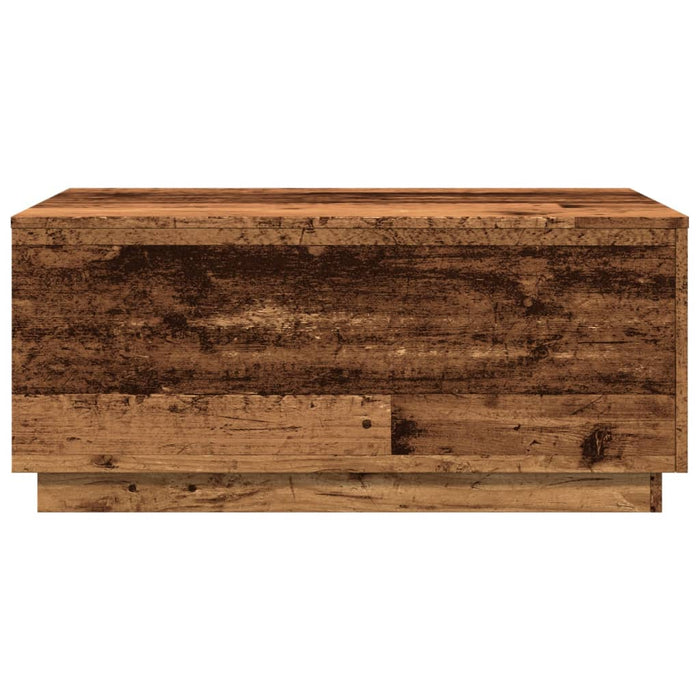 vidaXL Tavolino da Salotto con Luci LED Legno Antico 90x50x40 cm