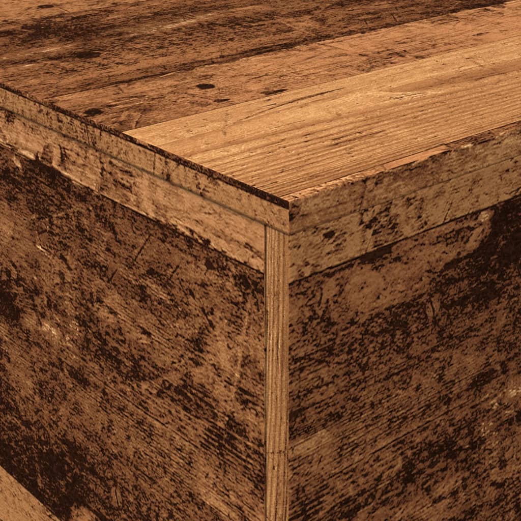 Tavolino da Salotto con Luci LED Legno Antico 90x50x40 cm 857722