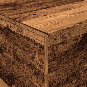 Tavolino da Salotto con Luci LED Legno Antico 90x50x40 cm 857722