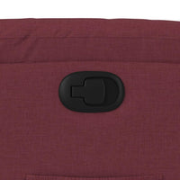 vidaXL Poltrona Reclinabile in Tessuto Rosso Vino