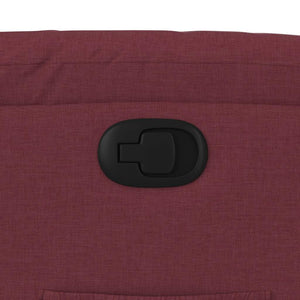 vidaXL Poltrona Reclinabile in Tessuto Rosso Vino
