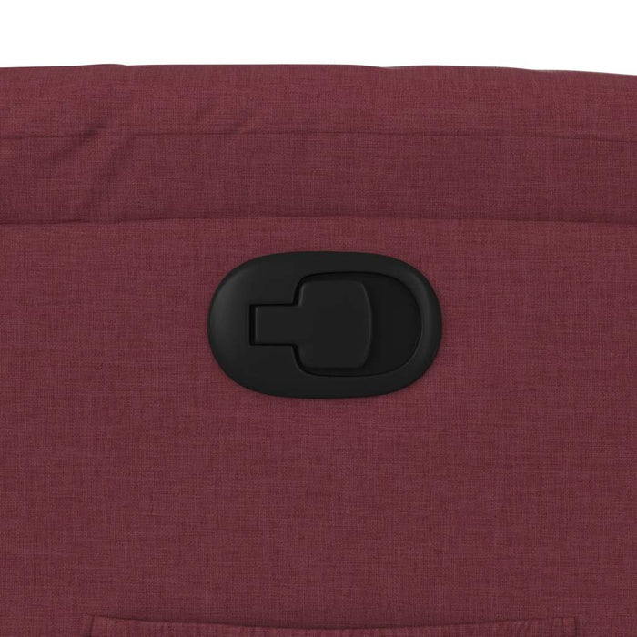vidaXL Poltrona Reclinabile in Tessuto Rosso Vino