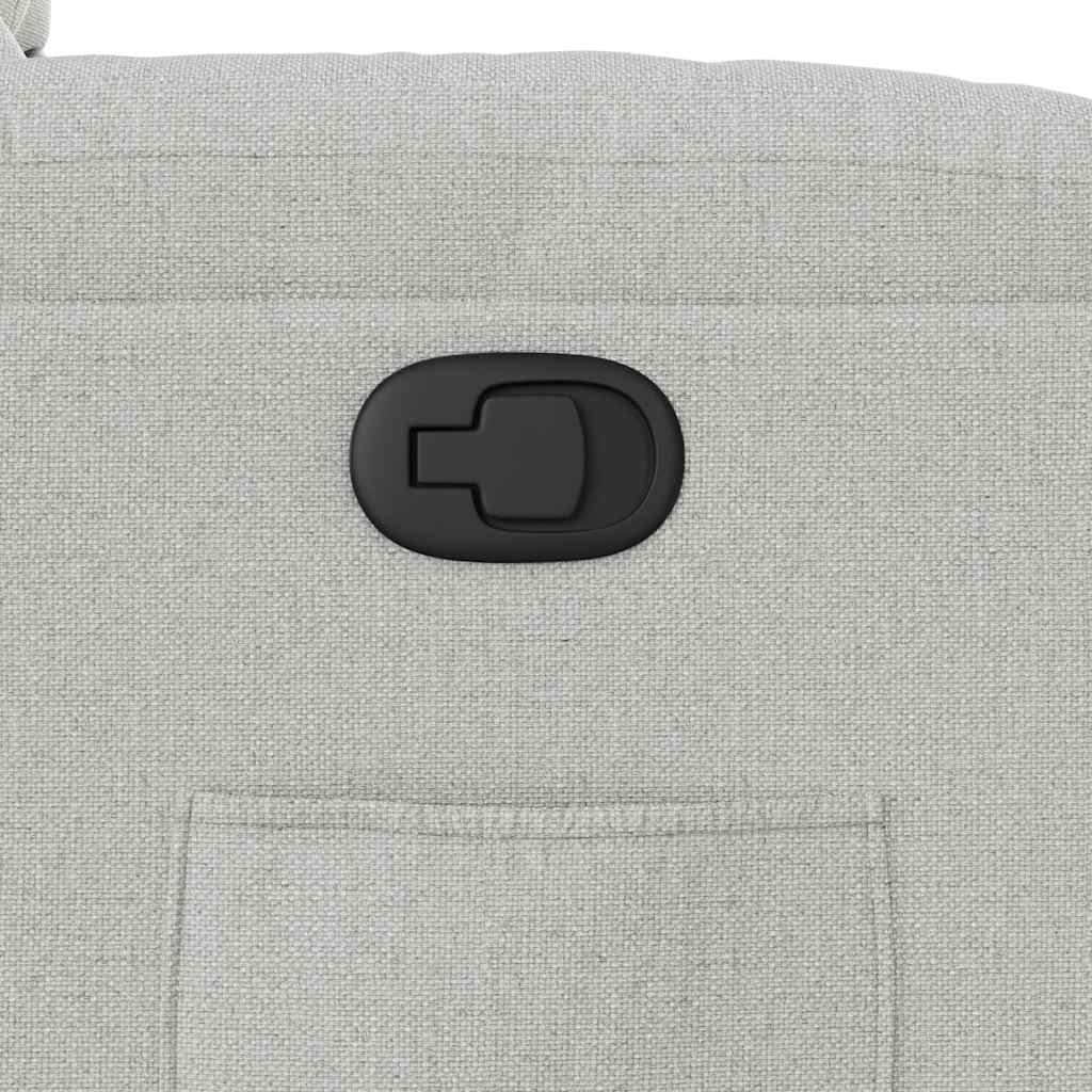 vidaXL Poltrona Reclinabile in Tessuto Grigio Nuvola