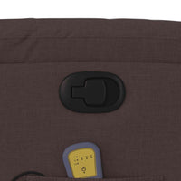 Poltrona Massaggiante Reclinabile Marrone Scuro in Tessuto 4019931