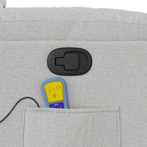 vidaXL Poltrona Massaggiante Reclinabile Grigio Nuvola in Tessuto