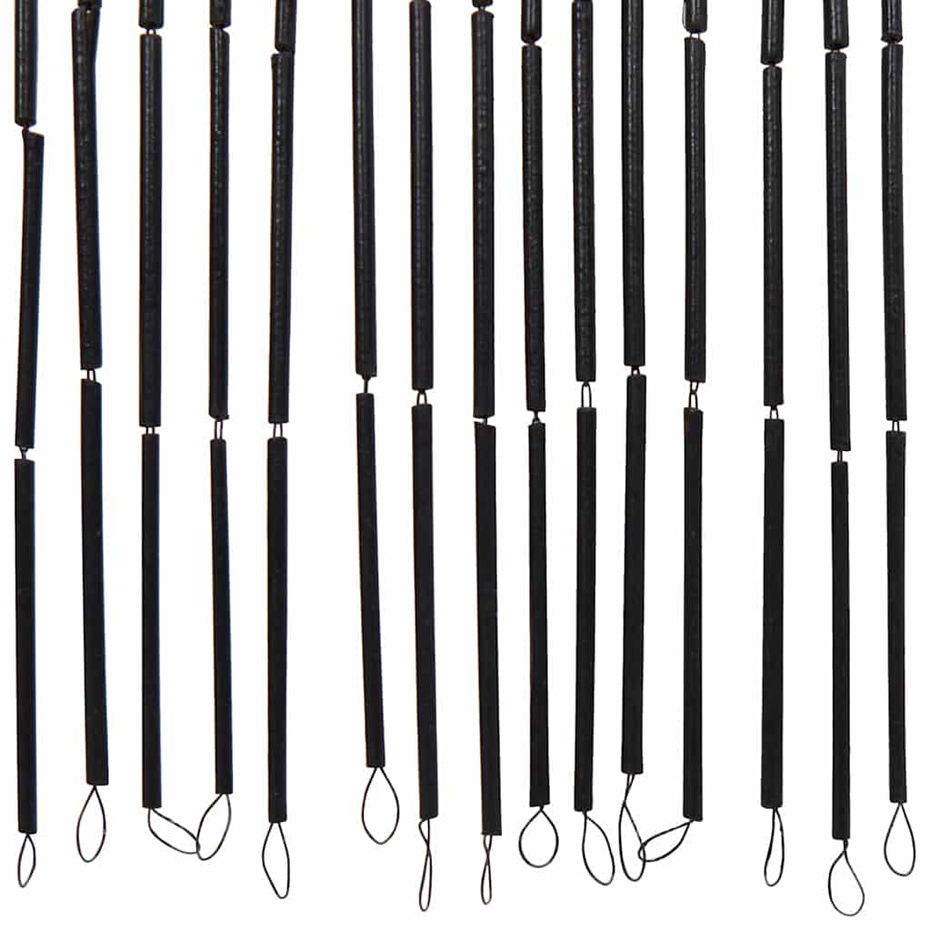 vidaXL Tenda Antimosche per Porte Grigio Scuro 100x200 cm Bambù