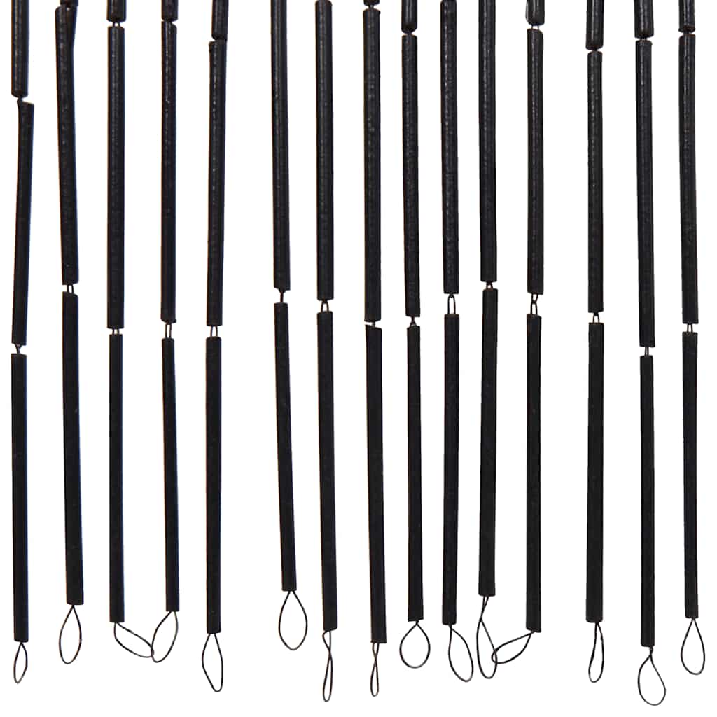 Tenda Antimosche per Porte Grigio Scuro 100x220 cm Bambù