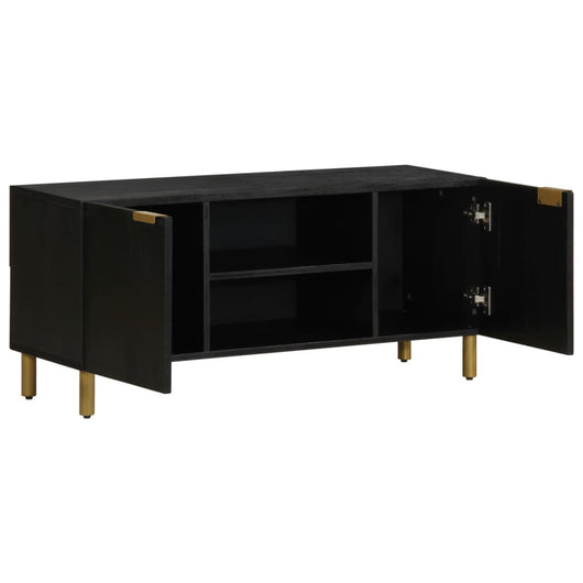 Mobile Porta TV-Mobile per TV-Credenza TV Nero 105x33x46 cm in Legno Multistrato 383608