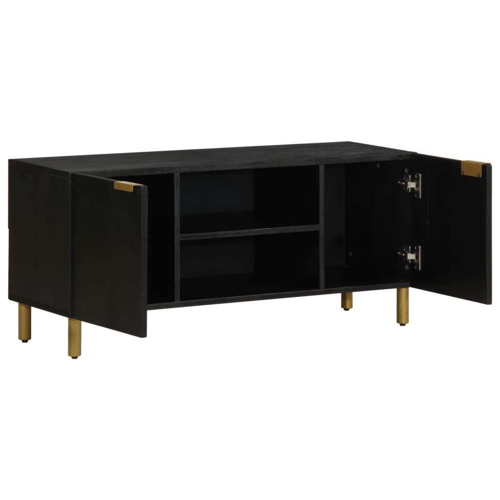 Mobile Porta TV-Mobile per TV-Credenza TV Nero 105x33x46 cm in Legno Multistrato 383608