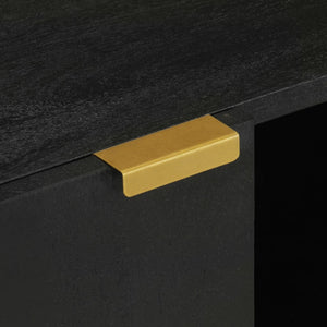 Mobile Porta TV-Mobile per TV-Credenza TV Nero 105x33x46 cm in Legno Multistrato 383608