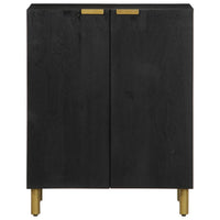 Credenza-Buffet-Armadio da cucina Nera 60x33x75 cm in Legno Multistrato 447604