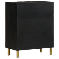 Credenza-Buffet-Armadio da cucina Nera 60x33x75 cm in Legno Multistrato 447604