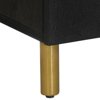 Credenza-Buffet-Armadio da cucina Nera 60x33x75 cm in Legno Multistrato 447604