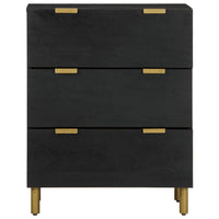 Credenza-Buffet-Armadio da cucina Nera 60x33x75 cm in Legno Multistrato 578451