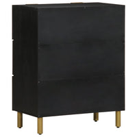 Credenza-Buffet-Armadio da cucina Nera 60x33x75 cm in Legno Multistrato 578451