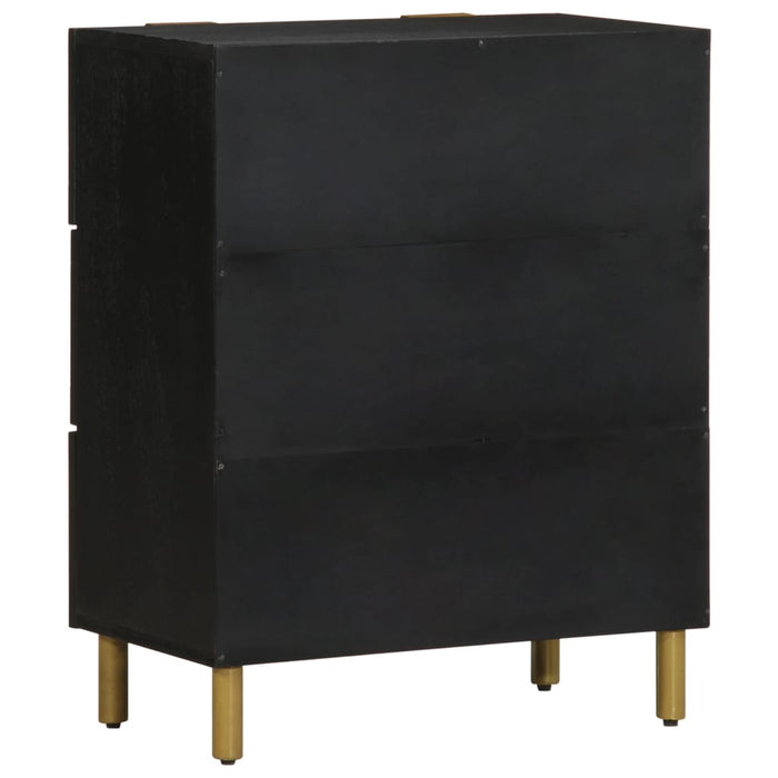 Credenza-Buffet-Armadio da cucina Nera 60x33x75 cm in Legno Multistrato 578451