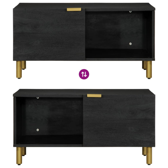 Tavolino da Salotto Nero 80x50x40 cm in Legno Multistrato 4017652