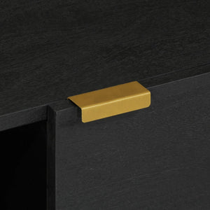 Tavolino da Salotto Nero 80x50x40 cm in Legno Multistrato