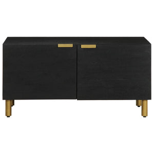 Tavolino da Salotto Nero 80x50x40 cm in Legno Multistrato