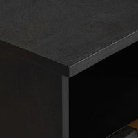 vidaXL Comodino Nero 40x33x46 cm in Legno Multistrato