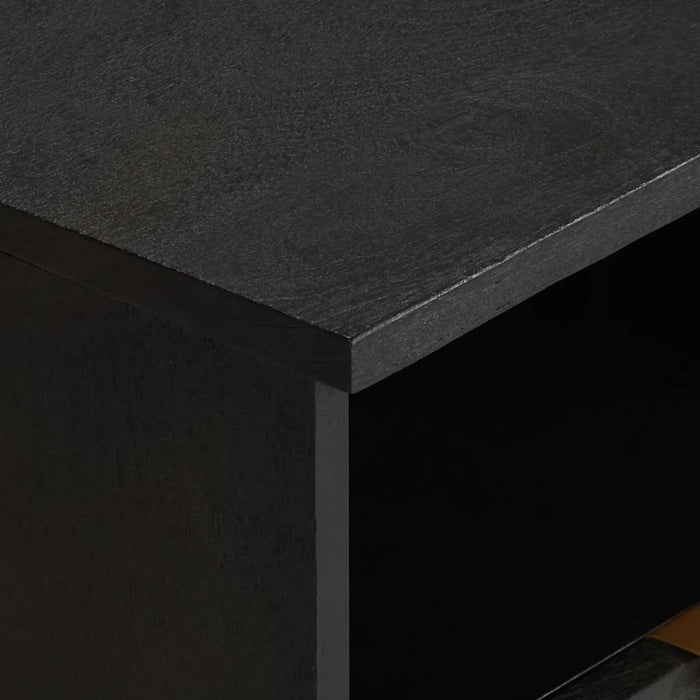 vidaXL Comodino Nero 40x33x46 cm in Legno Multistrato