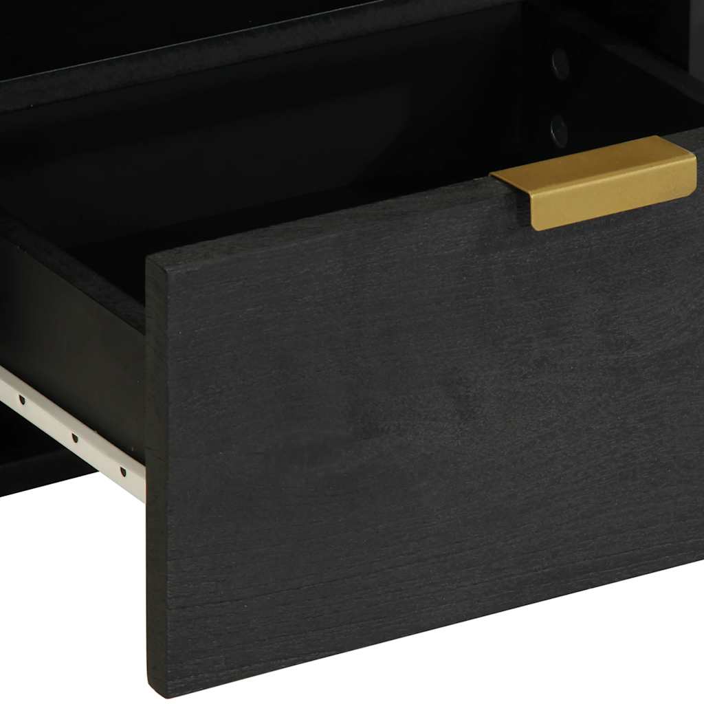 vidaXL Comodino Nero 40x33x46 cm in Legno Multistrato