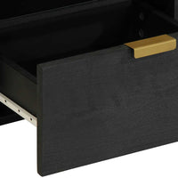 vidaXL Comodino Nero 40x33x46 cm in Legno Multistrato