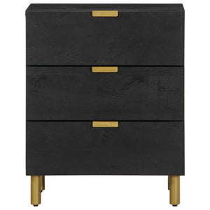 vidaXL Comodino Nero 50x33x62 cm in Legno Multistrato