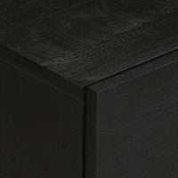 vidaXL Comodino Nero 50x33x62 cm in Legno Multistrato