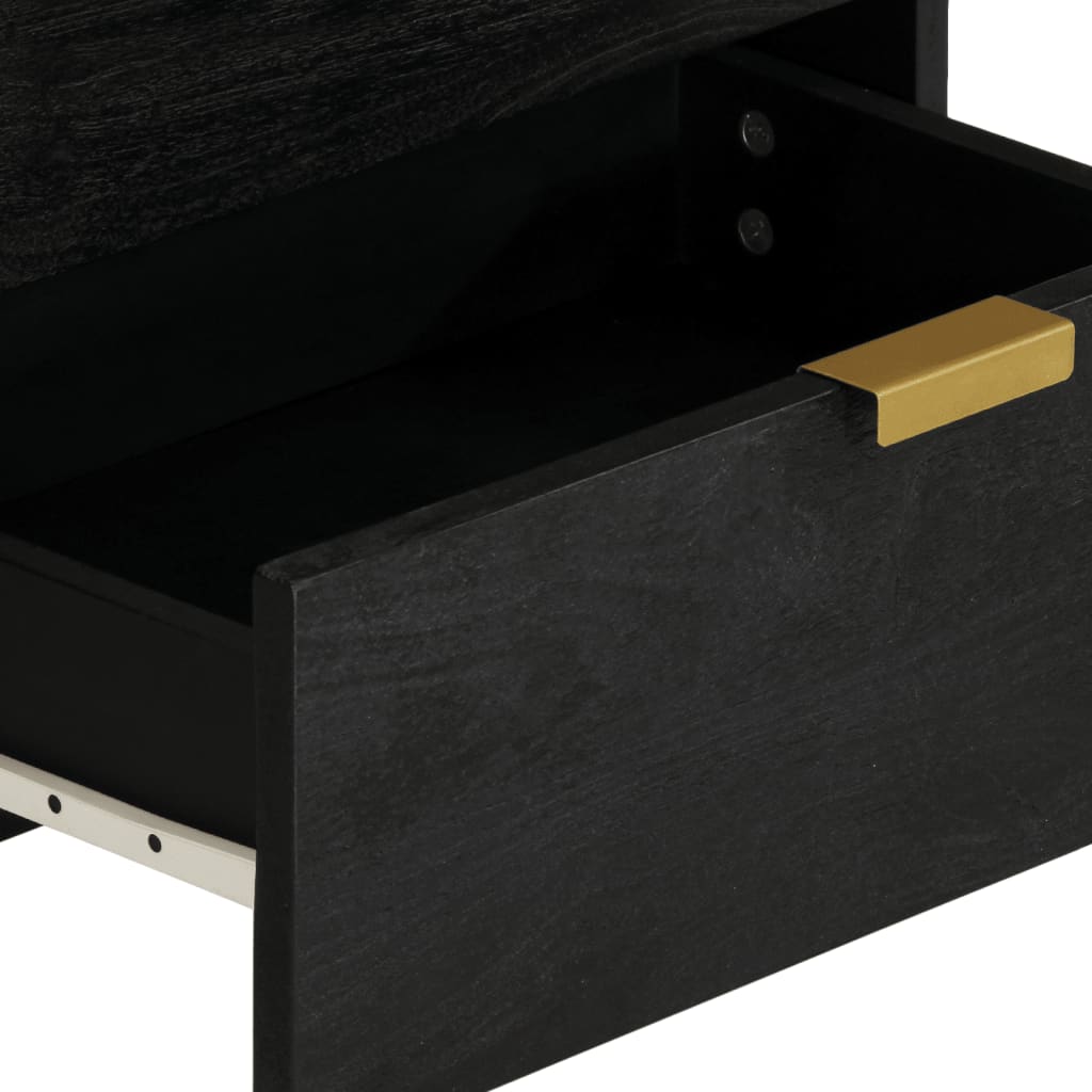 vidaXL Comodino Nero 50x33x62 cm in Legno Multistrato