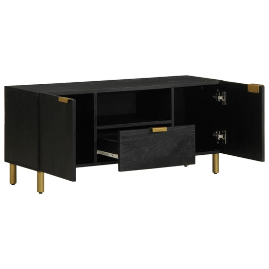 Mobile Porta TV-Mobile per TV-Credenza TV Nero 105x33x46 cm in Legno Multistrato 685722