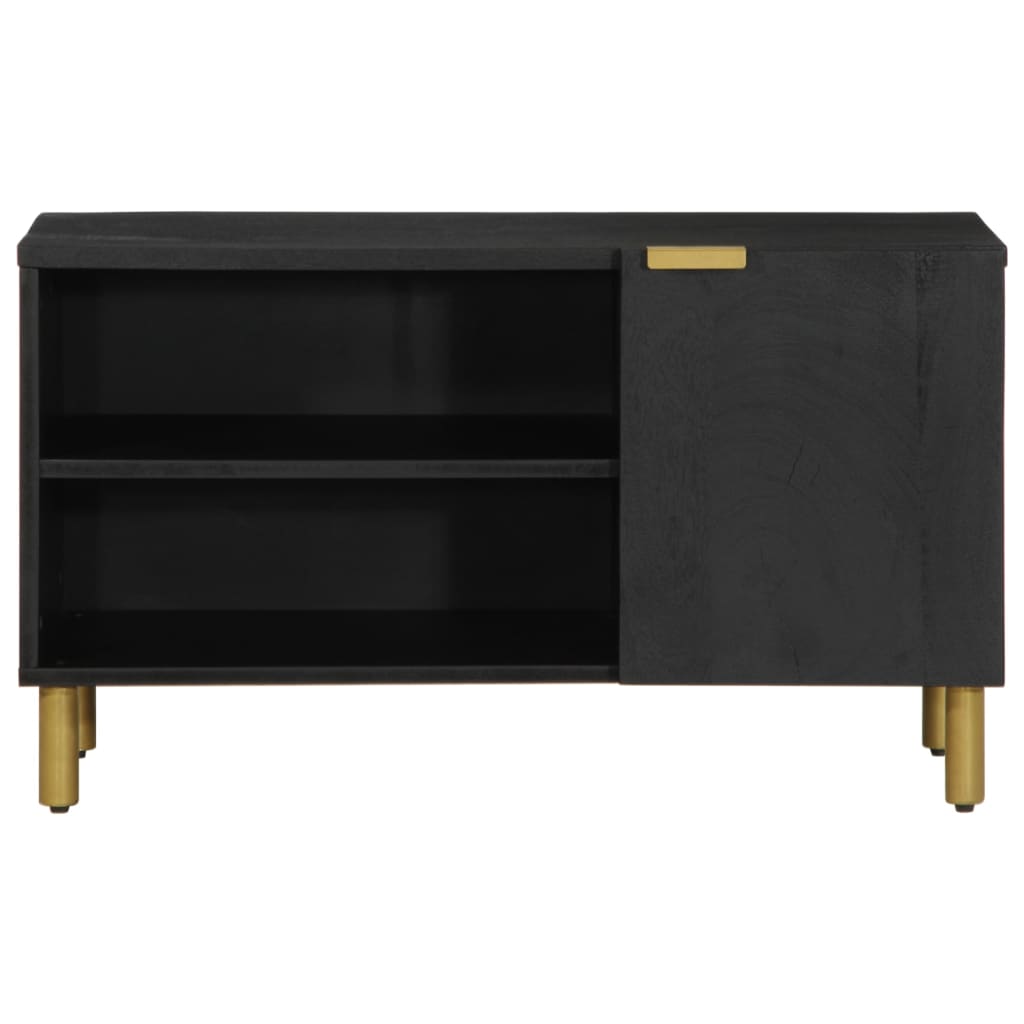 Mobile Porta TV-Mobile per TV-Credenza TV Nero 80x33x46 cm in Legno Multistrato 347156