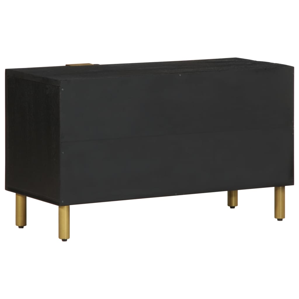 Mobile Porta TV-Mobile per TV-Credenza TV Nero 80x33x46 cm in Legno Multistrato 347156