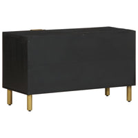 Mobile Porta TV-Mobile per TV-Credenza TV Nero 80x33x46 cm in Legno Multistrato 347156