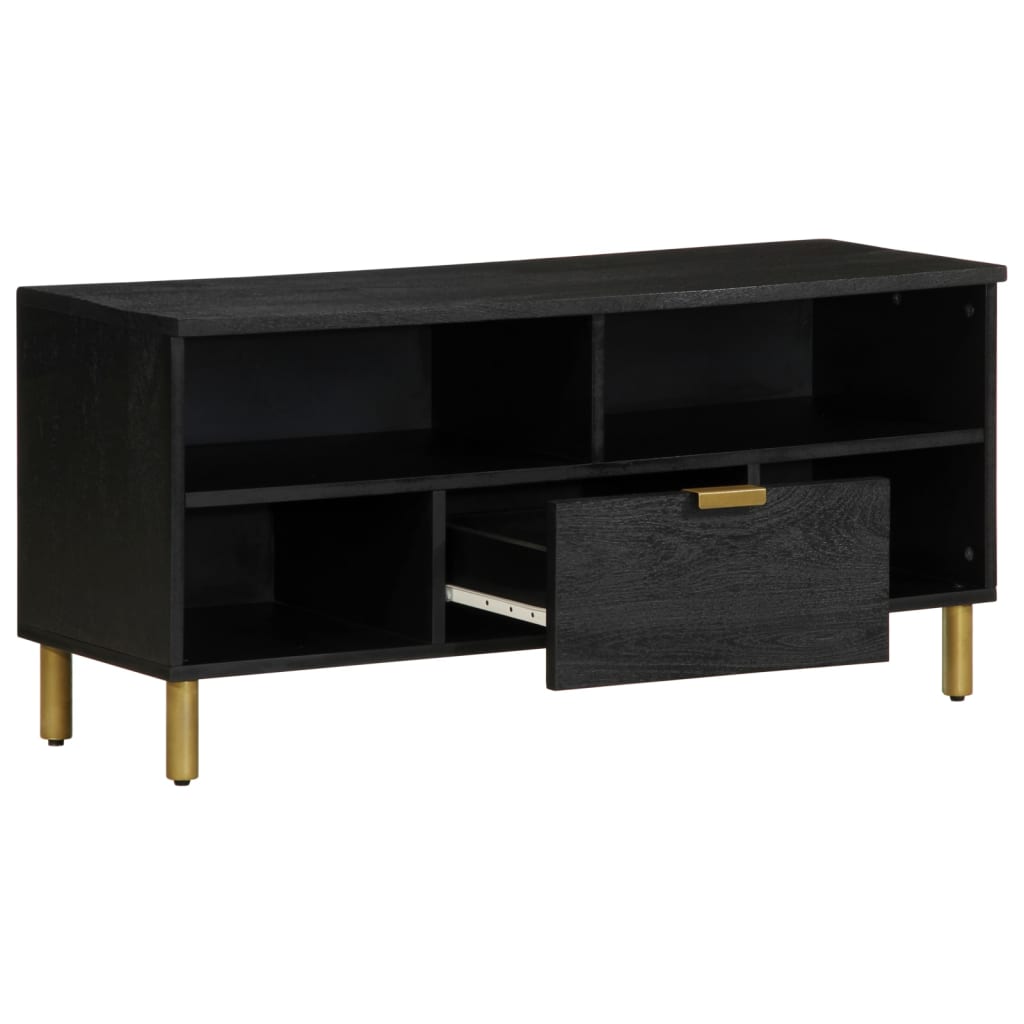 Mobile Porta TV-Mobile per TV-Credenza TV Nero 100x33x46 cm in Legno Multistrato 187962