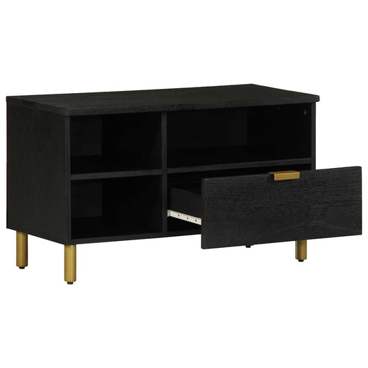 Mobile Porta TV-Mobile per TV-Credenza TV Nero 80x33x46 cm in Legno Multistrato 132169