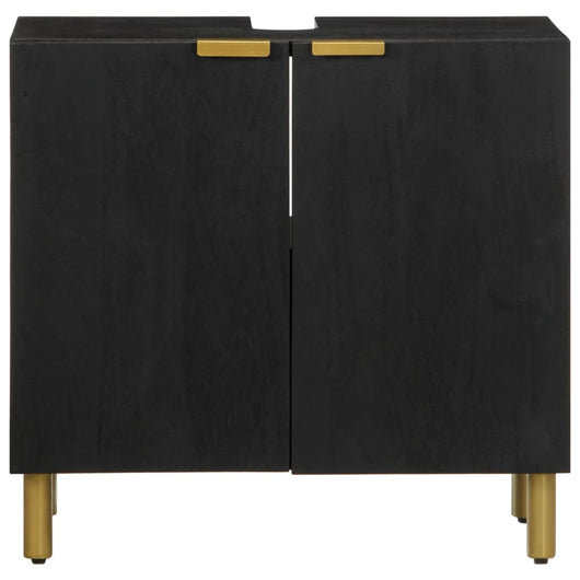 Mobile Lavabo da Bagno Nero 62x33x58 cm in Legno Multistrato 4017667
