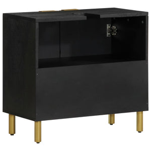 Mobile Lavabo da Bagno Nero 62x33x58 cm in Legno Multistrato 4017667