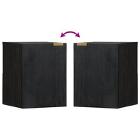 vidaXL Mobile Pensile da Bagno Nero 38x33x48 cm in Legno Multistrato