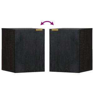 vidaXL Mobile Pensile da Bagno Nero 38x33x48 cm in Legno Multistrato