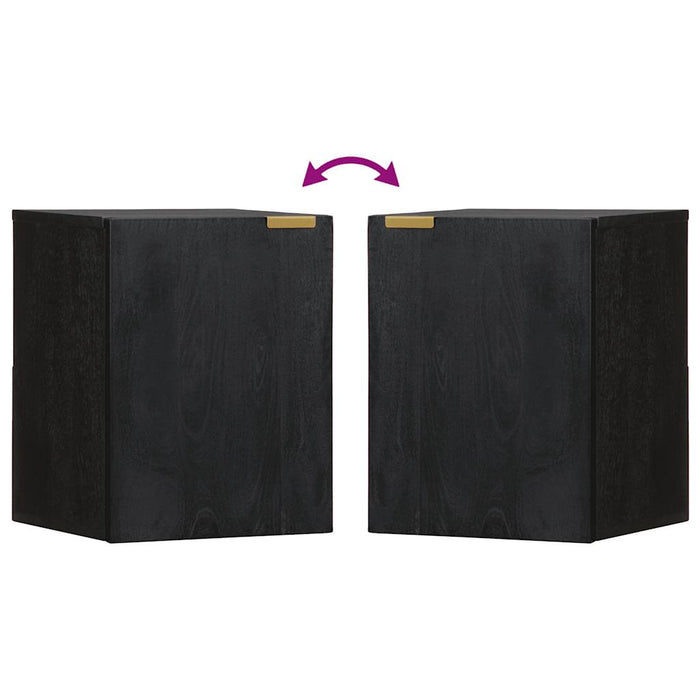 vidaXL Mobile Pensile da Bagno Nero 38x33x48 cm in Legno Multistrato