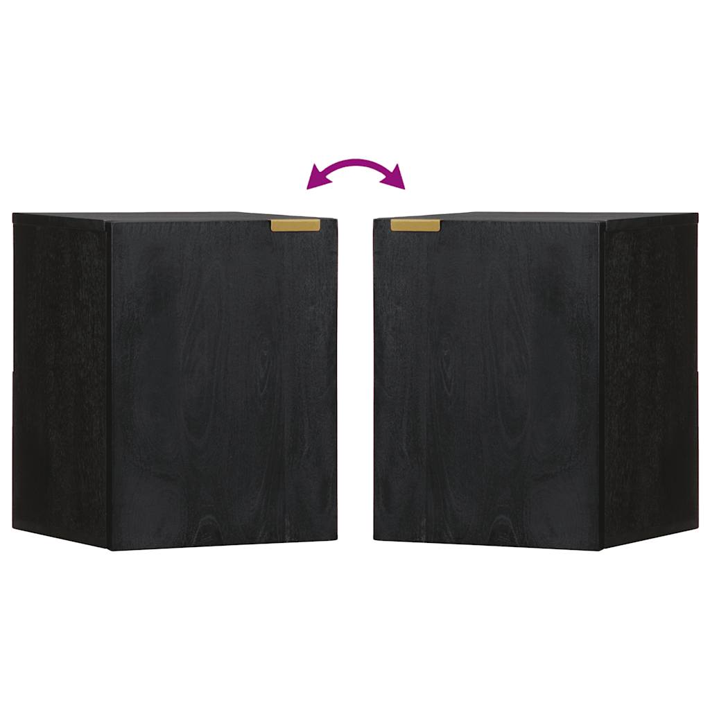 Mobile Pensile da Bagno Nero 38x33x48 cm in Legno Multistrato 4017668