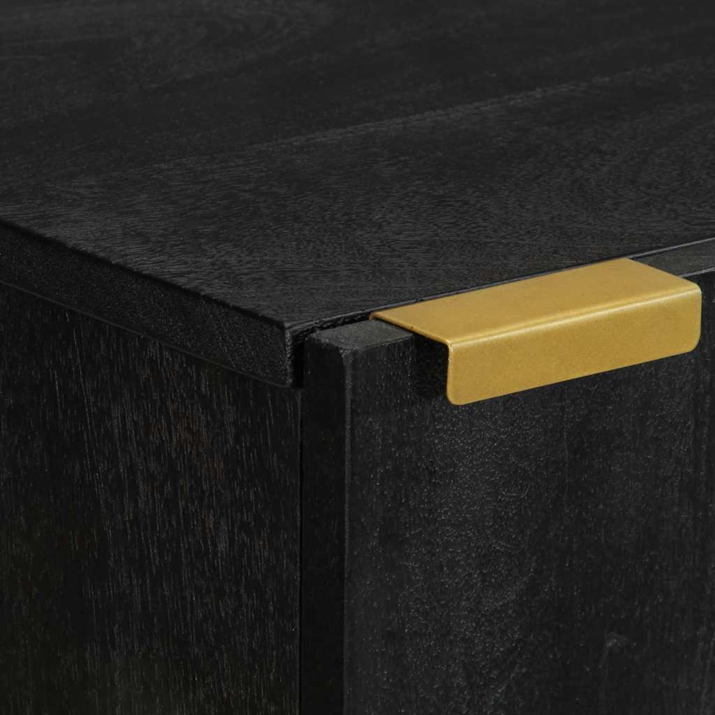 vidaXL Mobile Pensile da Bagno Nero 38x33x48 cm in Legno Multistrato